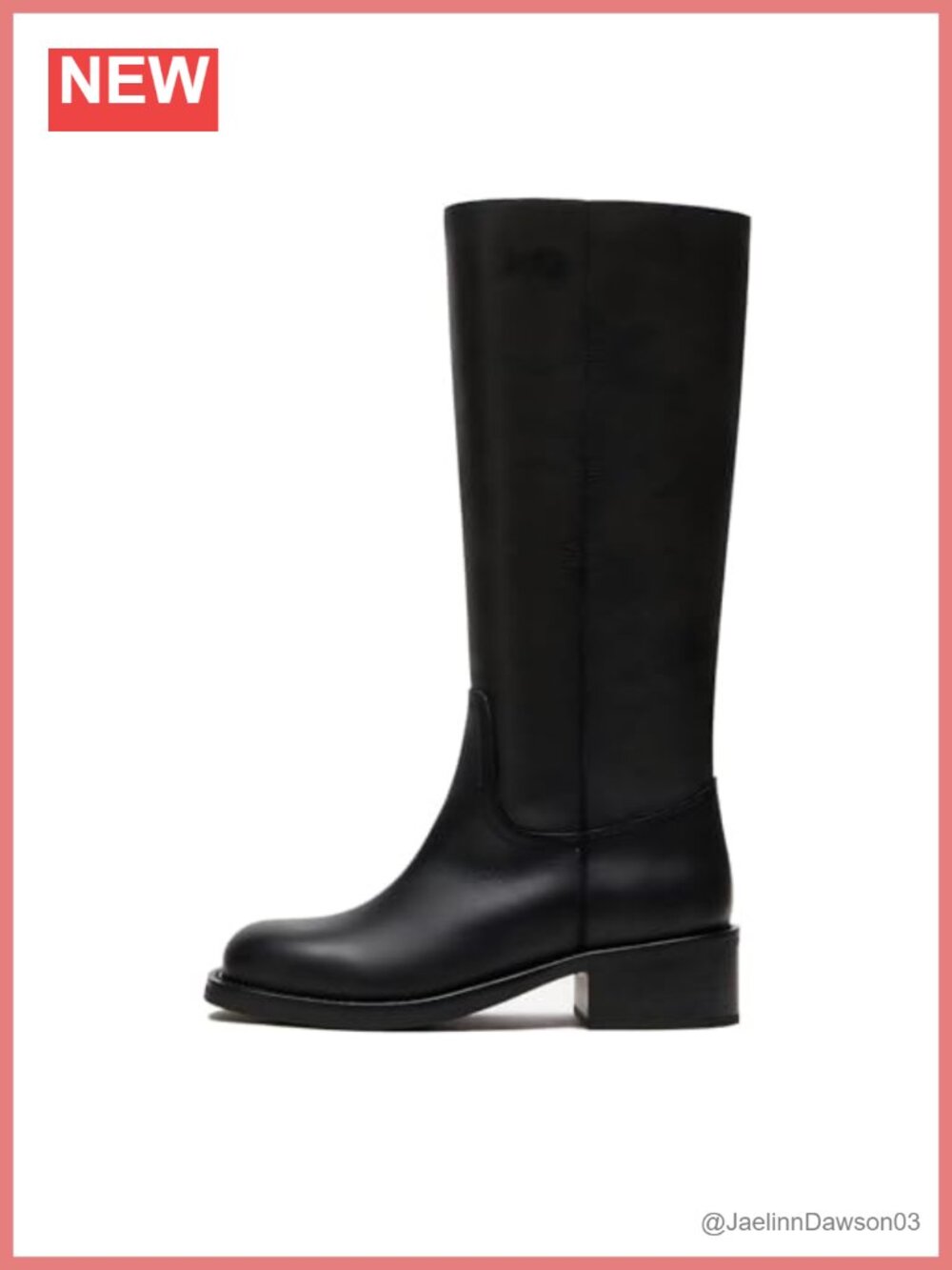 Women's Knee High Square Toe Block Heel Wide Calf PU Riding Boots